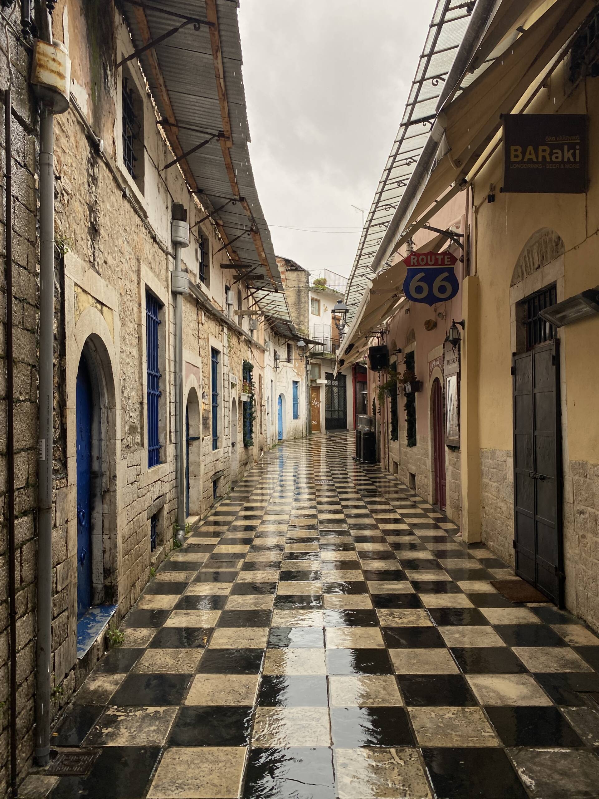 Rainy street in Ioannina